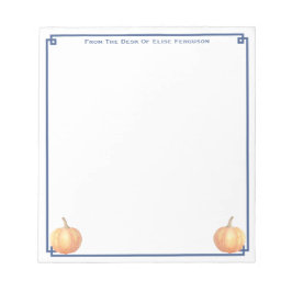 Klassisk Orange Pumpkin-flagga, eget namnfall Anteckningsblock