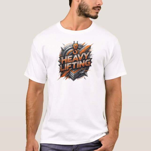 Klassisk Orange TUNG LYFTNING Specialdesignad Tee (Framsida)