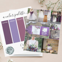 Klassisk Orchid Plum Bröllop färgpalett Kort 202