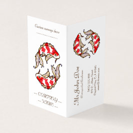 Klassisk orientalisk japansk karipfisktatuering visitkort