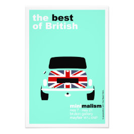 Klassisk Original Mini Cooper minimalistisk konsta Fototryck
