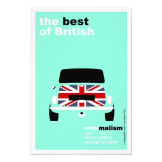 Klassisk Original Mini Cooper minimalistisk konsta Fototryck