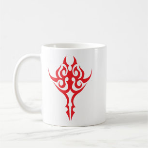 Klassisk ornamental blomsterkant elegant design kaffemugg