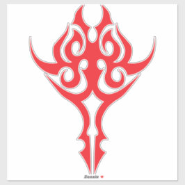 Klassisk ornamental blomsterkant elegant design klistermärken