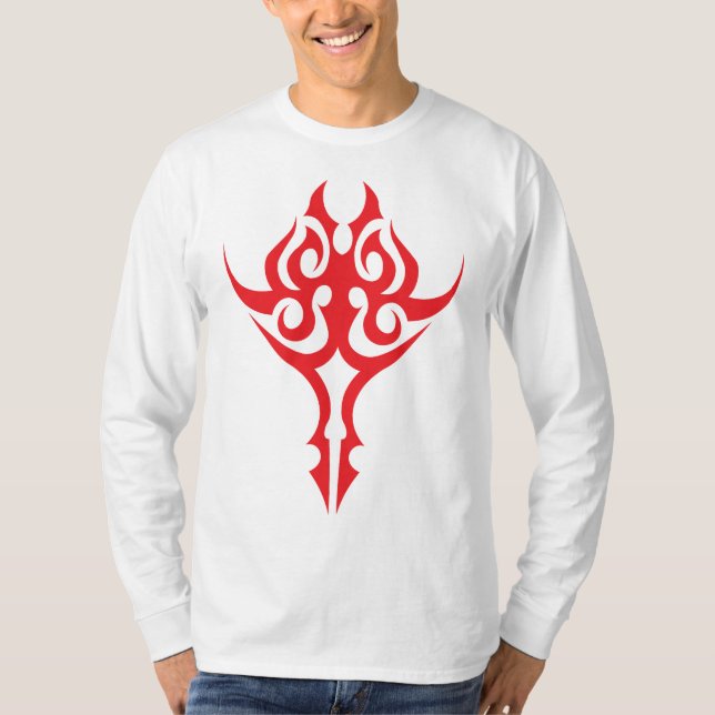 Klassisk ornamental blomsterkant elegant design t shirt (Framsida)
