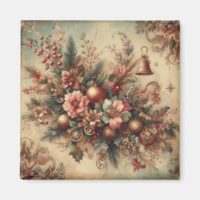 Klassisk Ornate-julgranen Magnet (Framsidan)