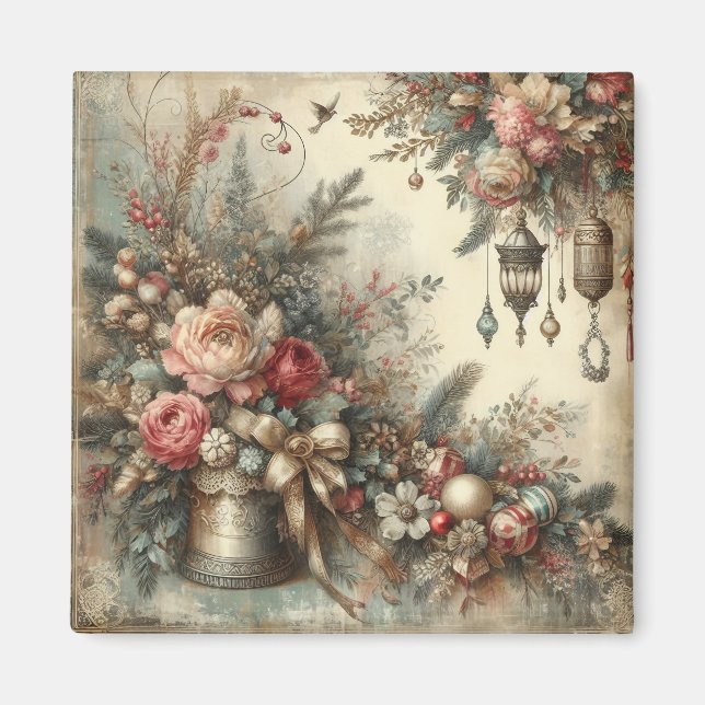 Klassisk Ornate-julgranen Magnet (Framsidan)