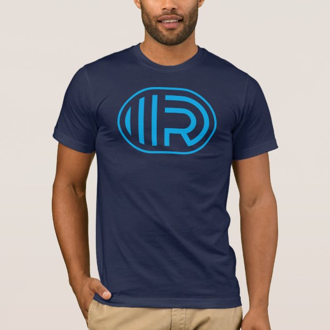 Klassisk Oval för IIIRD (ljusblå Logotyp) T Shirt (Framsida)