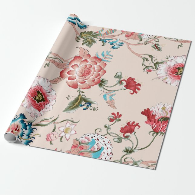 Klassisk paisley och bra snöre mönster, persisk pa presentpapper (Utrullad)