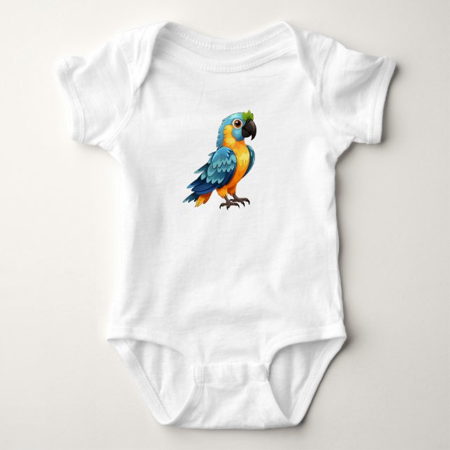 Klassisk papegoja t shirt (Framsida)