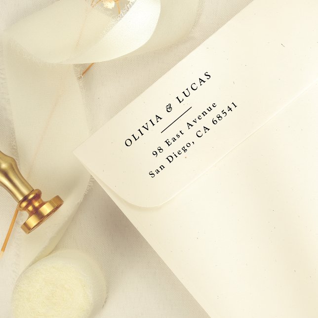 Klassisk Par Namn Enkel Returadress Självfärgande Stämpel (Rubber Stamp Mock-up)