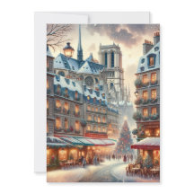 Klassisk parisisk jul - Helgdag Card