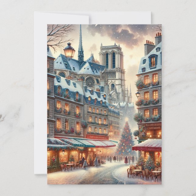 Klassisk Parisiskt julkort (Framsida)