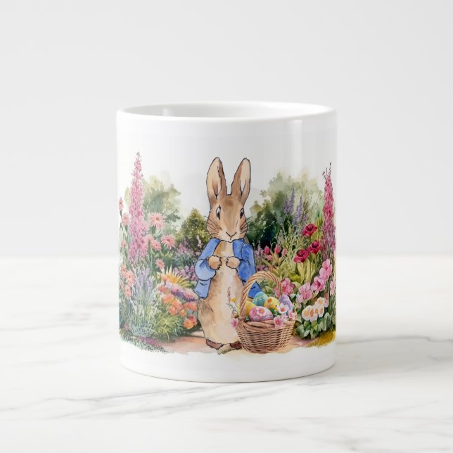 Klassisk påskkelin i sin trädgård jumbo mugg (Framsidan)