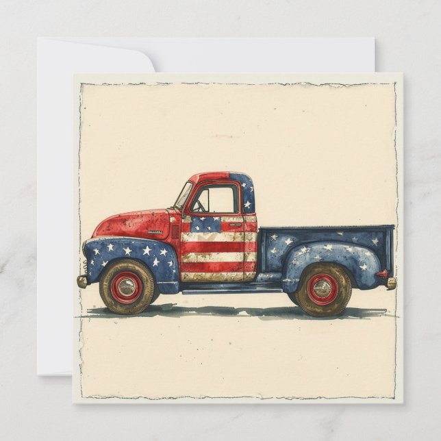 Klassisk patriotism: Vintage Glory Julkort (Framsida)