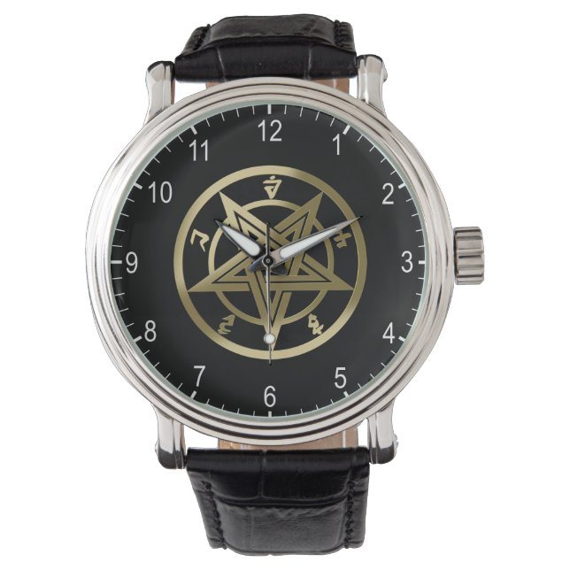 Klassisk pentagram-symbol armbandsur (Framsida)