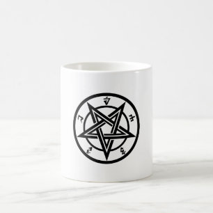 Klassisk pentagram-symbol kaffemugg