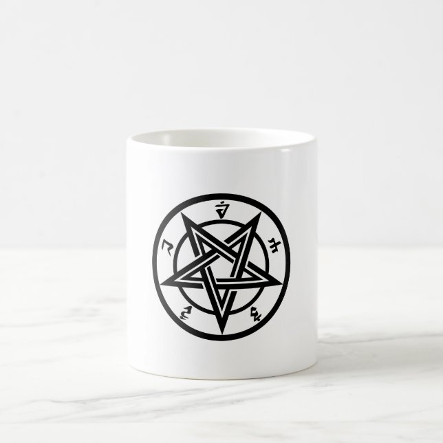 Klassisk pentagram-symbol kaffemugg (Center)