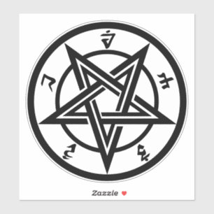 Klassisk pentagram-symbol klistermärken