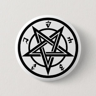 Klassisk pentagram-symbol knapp