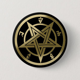 Klassisk pentagram-symbol knapp