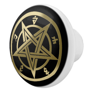 Klassisk pentagram-symbol knopp