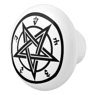 Klassisk pentagram-symbol knopp