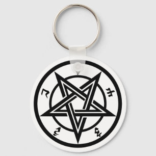 Klassisk pentagram-symbol nyckelring