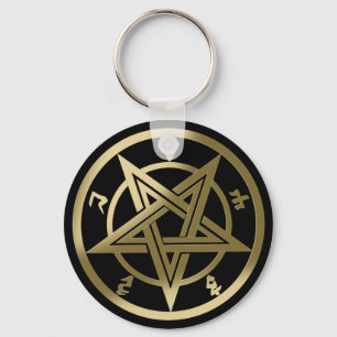 Klassisk pentagram-symbol nyckelring