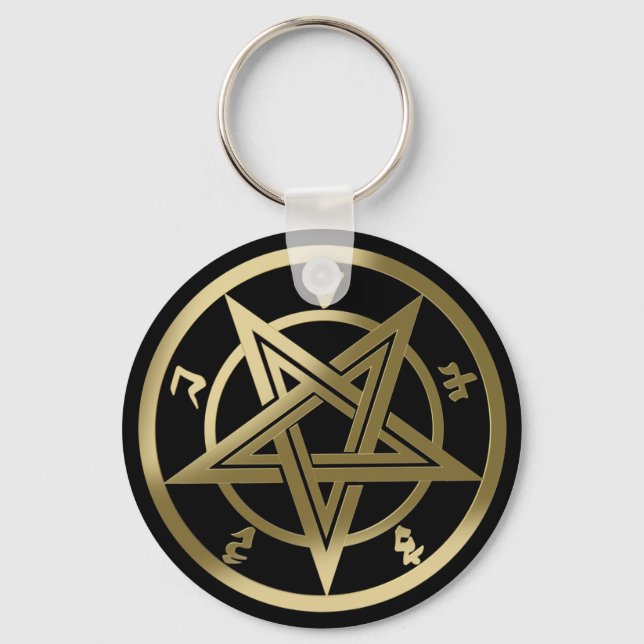 Klassisk pentagram-symbol nyckelring (Framsida)