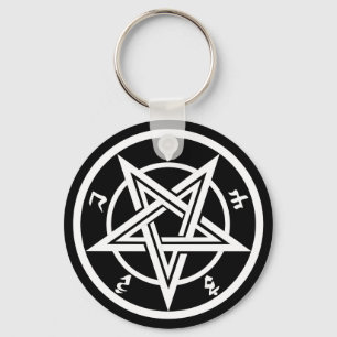 Klassisk pentagram-symbol nyckelring