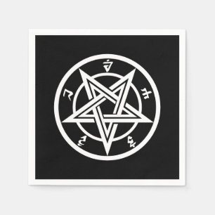 Klassisk pentagram-symbol pappersservett
