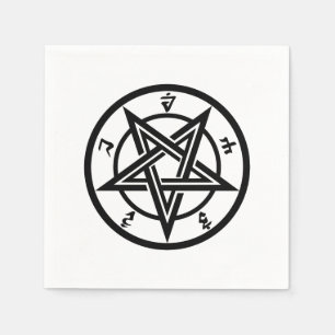 Klassisk pentagram-symbol pappersservett