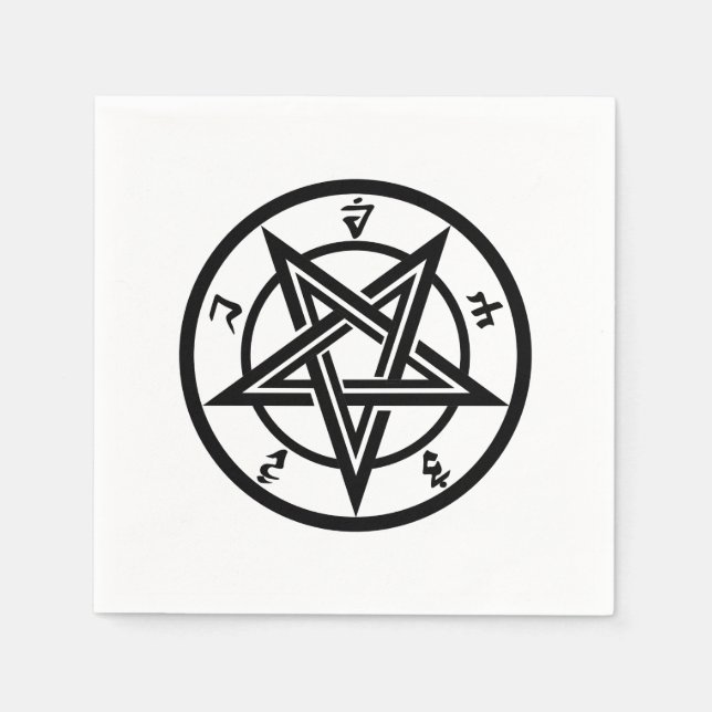 Klassisk pentagram-symbol pappersservett (Framsidan)