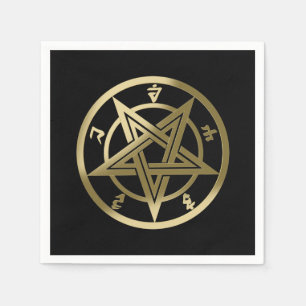 Klassisk pentagram-symbol pappersservett