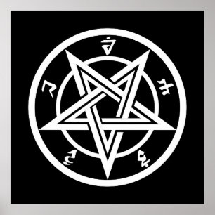 Klassisk pentagram-symbol poster
