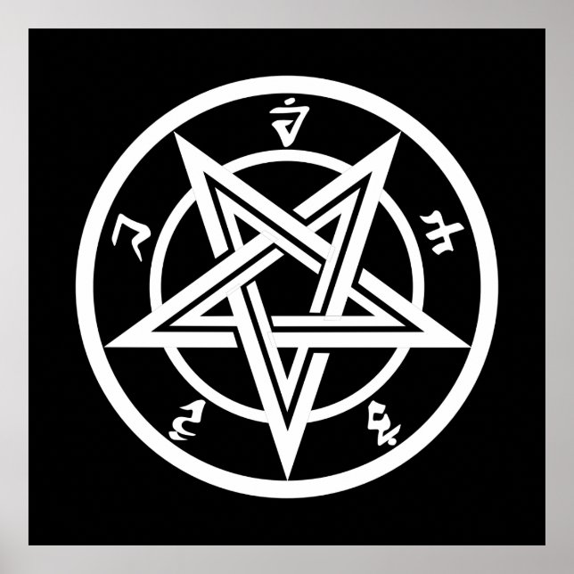 Klassisk pentagram-symbol poster (Framsidan)