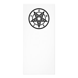 Klassisk pentagram-symbol reklamkort