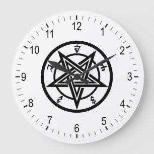 Klassisk pentagram-symbol stor klocka