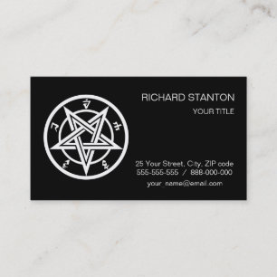 Klassisk pentagram-symbol visitkort
