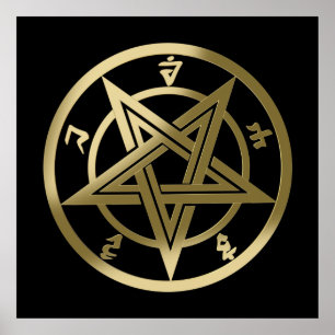 Klassisk pentagramsymbol poster