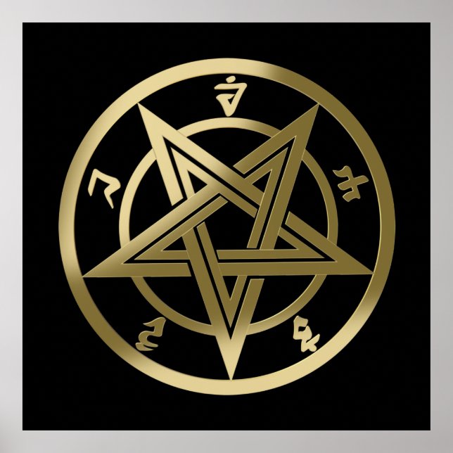 Klassisk pentagramsymbol poster (Framsidan)