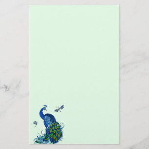Klassisk persiko- och Dragonfly-design Brevpapper