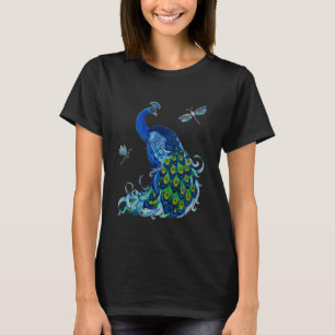 Klassisk persiko- och Dragonfly-design Tee Shirt