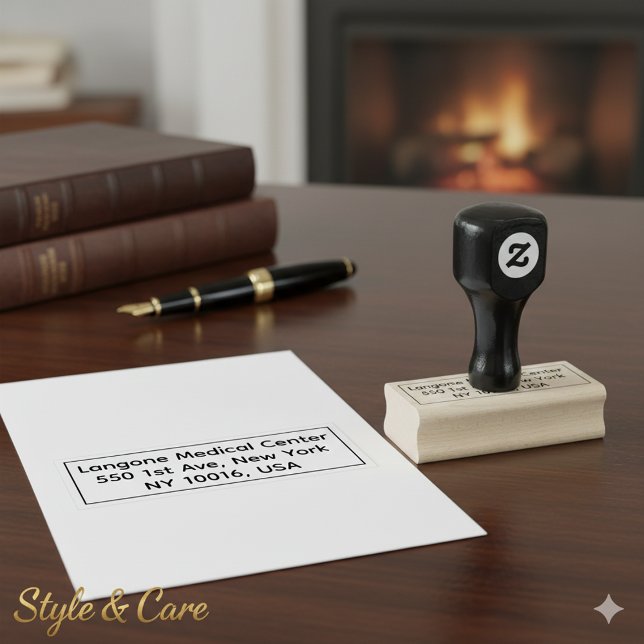 Klassisk Personlig Adress Trä Stämpel (Classic Personalized Address Wooden Rubber Stamp)