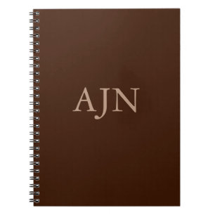 Klassisk personlig anteckningsbok med monogram