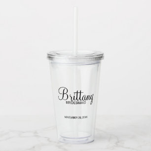 Klassisk Personlig Bridesmaias Namn Take Away Mugg