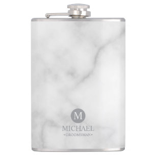 Klassisk Personlig Bröllopsgäst Monogram med Namn Fickplunta