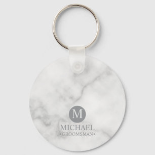 Klassisk Personlig Bröllopsplatshållare Monogram o Nyckelring