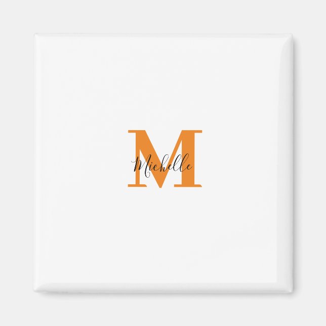 Klassisk Personlig Initialer och Namn Monogram Magnet (Framsidan)